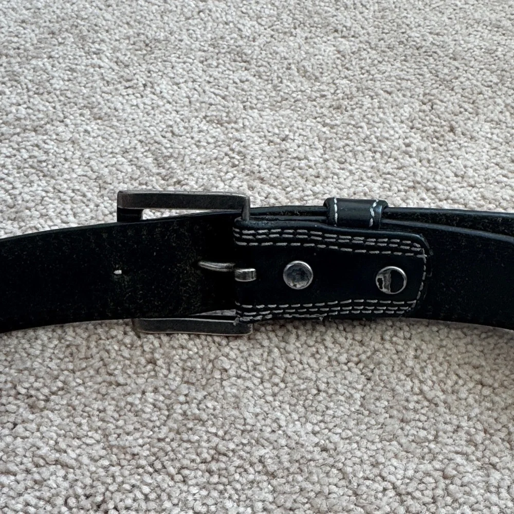 Men's Wrangler Black Leather Belt